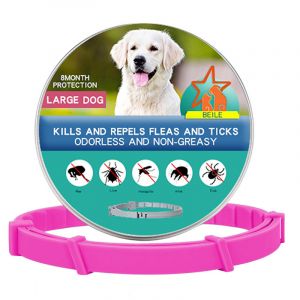 Retractable Mosquitoes Repellent Large dog Collars-Pink