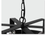 Retro wrought iron chandelier- Black(without bulb)