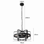Retro wrought iron chandelier- Black(without bulb)