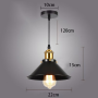 Retro wrought iron pendant lamp- Black(without bulb)