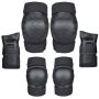 Roller Skating Protector 6pcs/set - Black size:M (23-45kg)