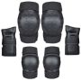 Roller Skating Protector 6pcs/set - Black size:S (10-22kg)