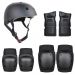 Roller Skating Protector / Children's Helmet Set (≤35kg) 7pcs/set - Black size:S