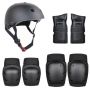 Roller Skating Protector / Children's Helmet Set (≤35kg) 7pcs/set - Black size:S