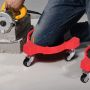 Rolling Knee Pad Universal Wheel Mobile Carpenter Kneeling - Red (a pair)