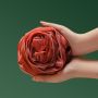 Rose bath mesh ball - Red