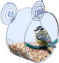 Round acrylic bird feeder- transparent (D15* W8cm)