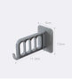 Ruchomy organizer na wieszaki – szary