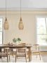 Rustic rattan pendant light-D25cm Natural color (Without bulb)