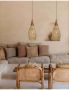 Rustic rattan pendant light-D25cm Natural color (Without bulb)