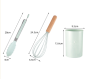 Set of 11 pcs non-stick silicone tools with storage barrel - green