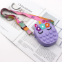Shoulder bag- purple flowers / unicorn ( type 14)