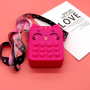 Shoulder bag- rose red / cat ( type 7)