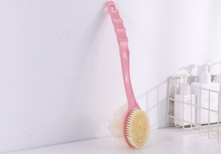 Shower brush dubble side 37*7cm - pink