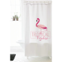 Shower Curtain (180 Width, 200 Height) - Flamingo Design