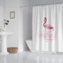 Shower Curtain (180 Width, 200 Height) - Flamingo Design