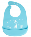 Silicone bib for baby - deer -blue ( Silicone chimney)