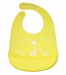 Silicone bib for baby - deer -yellow ( Silicone chimney)