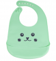Silicone bib for baby - smile face -green ( Silicone chimney)
