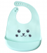 Silicone bib for baby - smile face -Tiffany blue ( Silicone chimney)