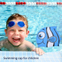 Silicone small fish swimming cap light BLUE