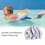 Silicone small fish swimming cap light grey