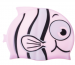 Silicone small fish swimming cap pink