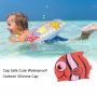 Silicone small fish swimming cap red