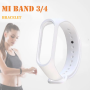 Silikonowy pasek opaska do Xiaomi Mi Band 3/ Xiaomi Mi Band 4 - biały