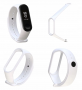 Silikonowy pasek opaska do Xiaomi Mi Band 3/ Xiaomi Mi Band 4 - biały