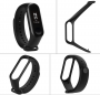 Silikonowy pasek opaska do Xiaomi Mi Band 3/ Xiaomi Mi Band 4 - czarny