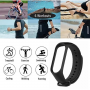 Silikonowy pasek opaska do Xiaomi Mi Band 3/ Xiaomi Mi Band 4 - czarny
