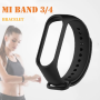 Silikonowy pasek opaska do Xiaomi Mi Band 3/ Xiaomi Mi Band 4 - czarny