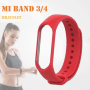 Silikonowy pasek opaska do Xiaomi Mi Band 3/ Xiaomi Mi Band 4 - czerwony