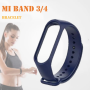 Silikonowy pasek opaska do Xiaomi Mi Band 3/ Xiaomi Mi Band 4 - granatowy