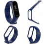 Silikonowy pasek opaska do Xiaomi Mi Band 3/ Xiaomi Mi Band 4 - granatowy