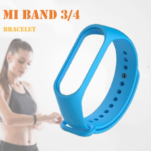 Silikonowy pasek opaska do Xiaomi Mi Band 3/ Xiaomi Mi Band 4 - jasno niebieski