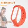 Silikonowy pasek opaska do Xiaomi Mi Band 3/ Xiaomi Mi Band 4 - pomarańczowy