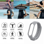 Silikonowy pasek opaska do Xiaomi Mi Band 3/ Xiaomi Mi Band 4 - szary