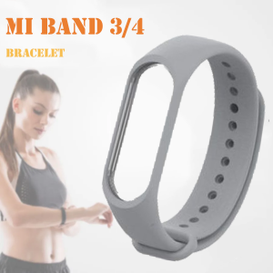 Silikonowy pasek opaska do Xiaomi Mi Band 3/ Xiaomi Mi Band 4 - szary