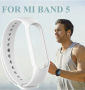 Silikonowy pasek opaska do Xiaomi Mi Band 5/ Xiaomi Mi Band 6 - biały