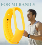 Silikonowy pasek opaska do Xiaomi Mi Band 5/ Xiaomi Mi Band 6 - żółty