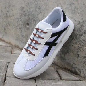 Simple rubber shoelace - brown