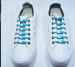 Simple rubber shoelace - light blue