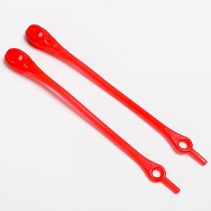 Simple rubber shoelace - red