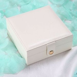 Single-layer jewelry storage box 12*12*5cm - white