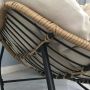Single PE rattan rocking chair - Beige