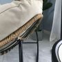 Single PE rattan rocking chair - Beige