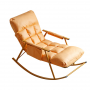Single rocking chair with golden metal base - Orange