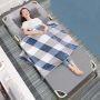 Składane łóżko turystyczne BIZNESOWE, polowe, kanadyjka PREMIUM 75 cm - jasno szary